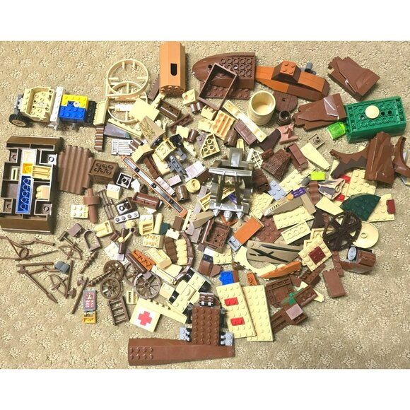 Lego and Compatible with Lego Building Blocks Tools Brown Tan Lot GA156 - Picture 1 of 9